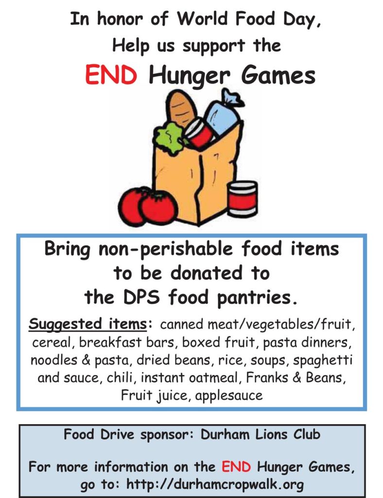 End Hunger Games Food Drive